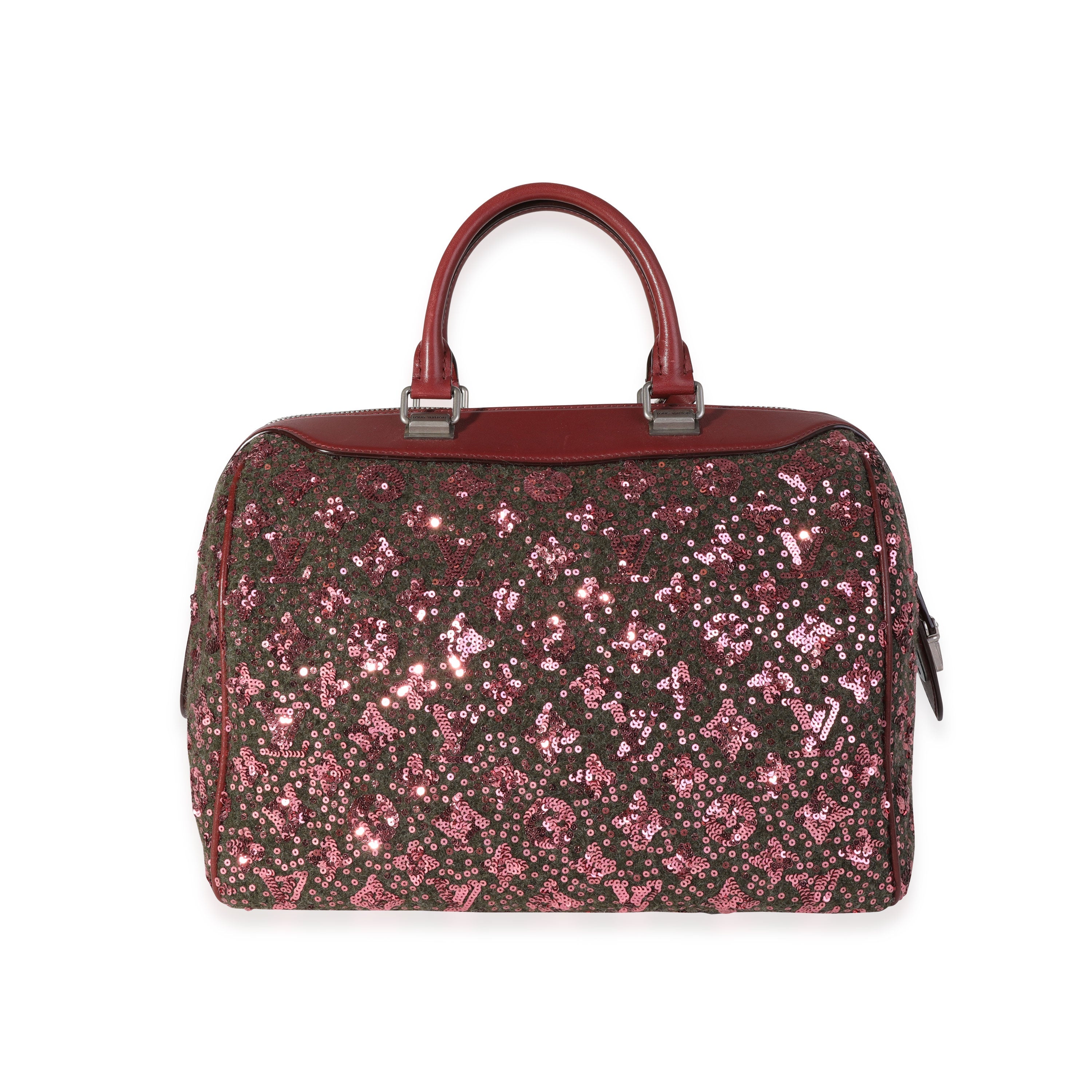 Louis Vuitton Louis Vuitton Limited Edition Burgundy Monogram Sequin Sunshine Express Speedy