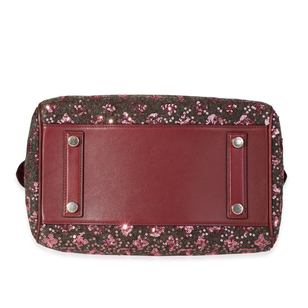 Louis Vuitton Louis Vuitton Limited Edition Burgundy Monogram Sequin Sunshine Express Speedy