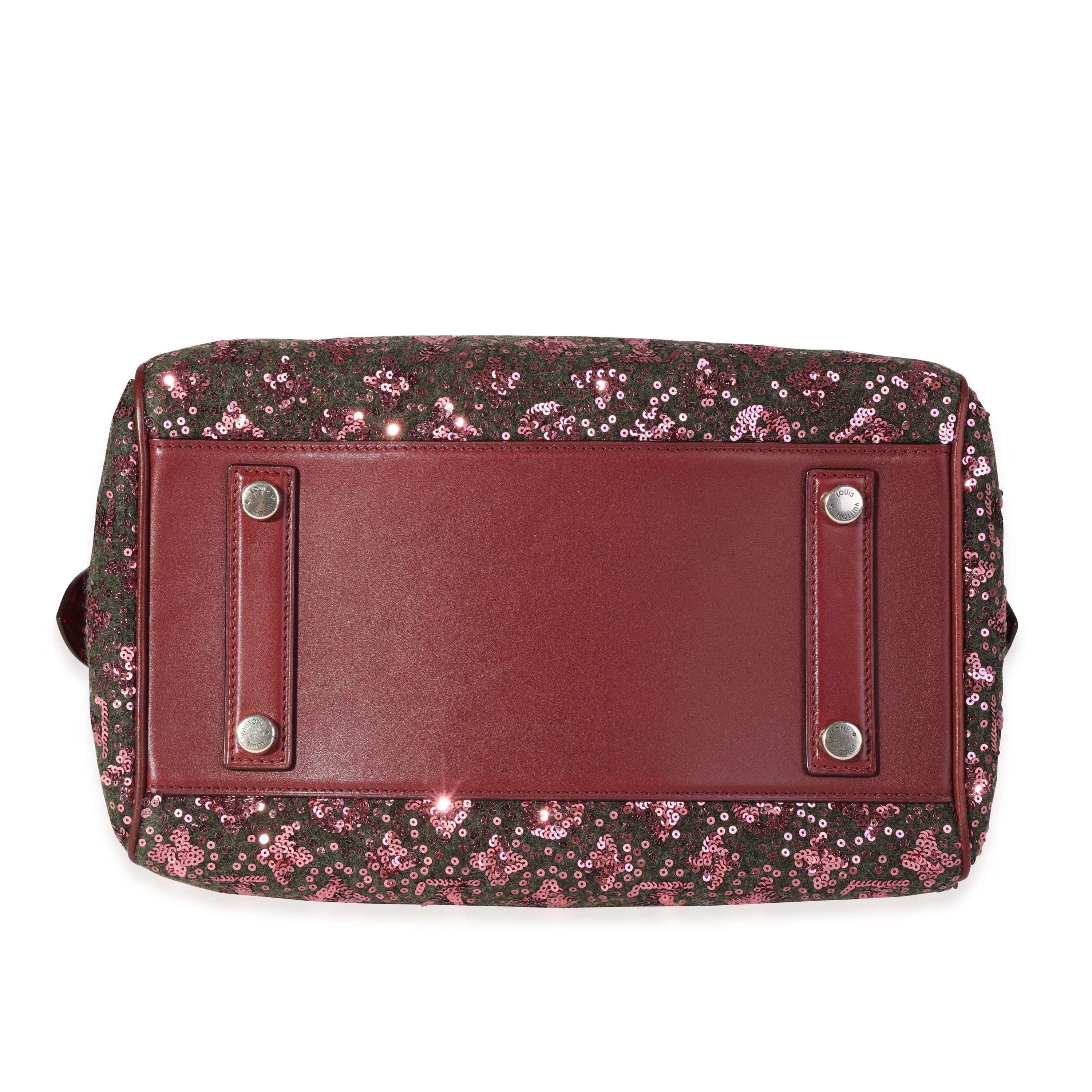 Louis Vuitton Louis Vuitton Limited Edition Burgundy Monogram Sequin Sunshine Express Speedy