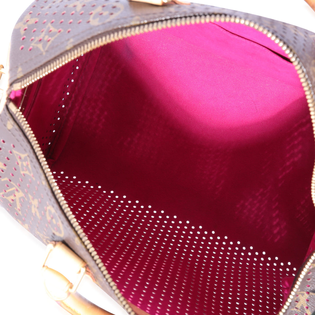 Louis Vuitton Louis Vuitton Monogram Canvas & Fuchsia Perforated Speedy 30