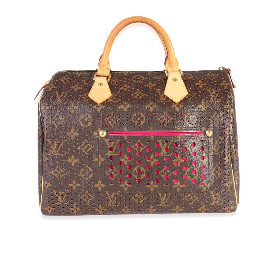 Louis Vuitton Louis Vuitton Monogram Canvas & Fuchsia Perforated Speedy 30