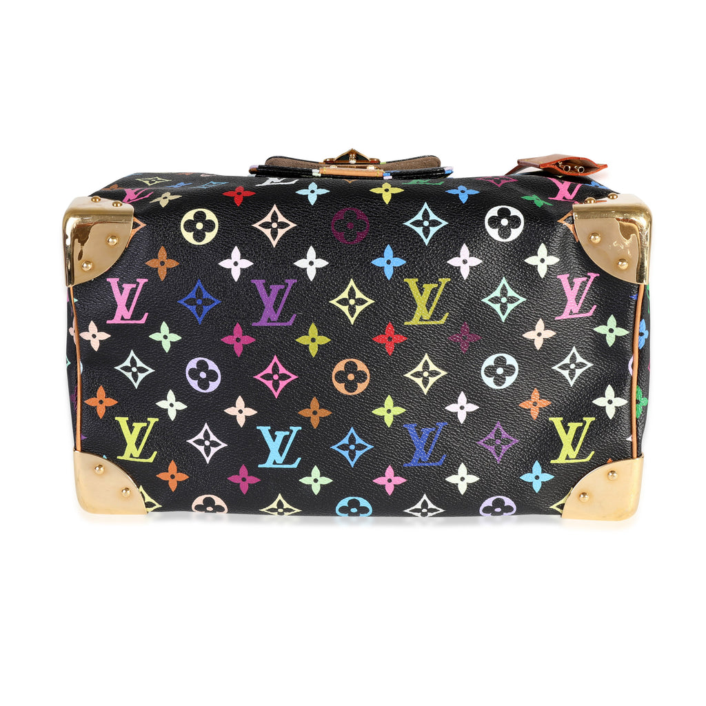 Louis Vuitton Louis Vuitton x Takashi Murakami Black Monogram Multicolore Speedy 30