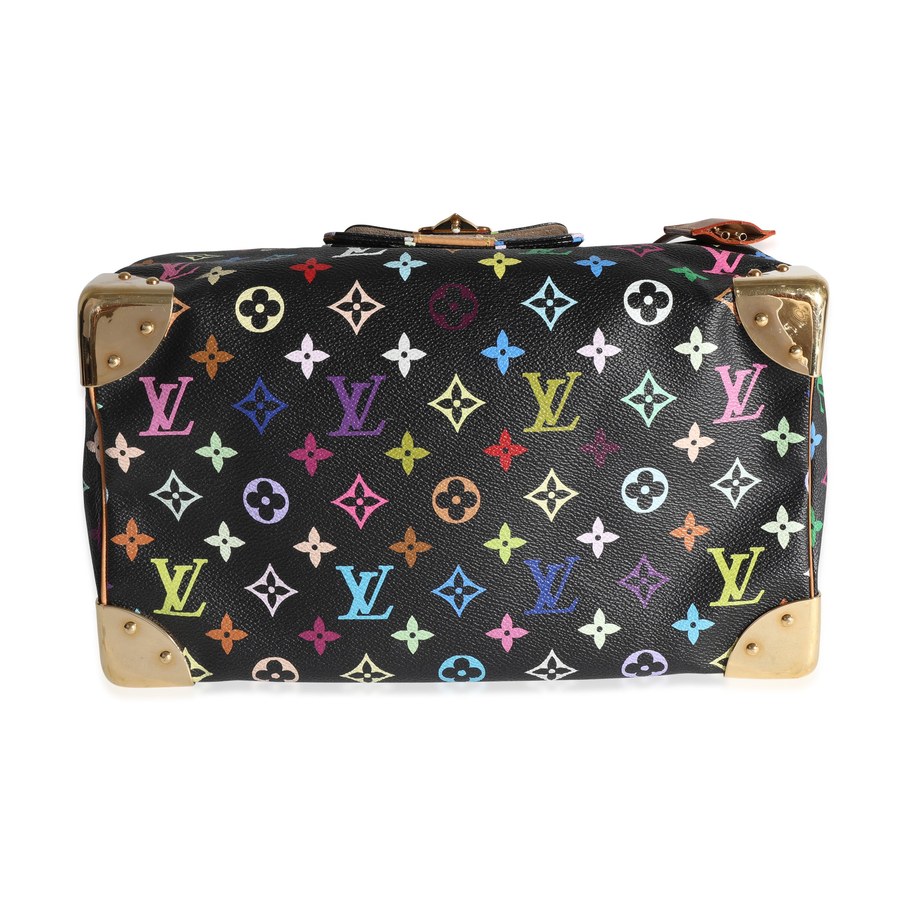 Louis Vuitton Louis Vuitton x Takashi Murakami Black Monogram Multicolore Speedy 30