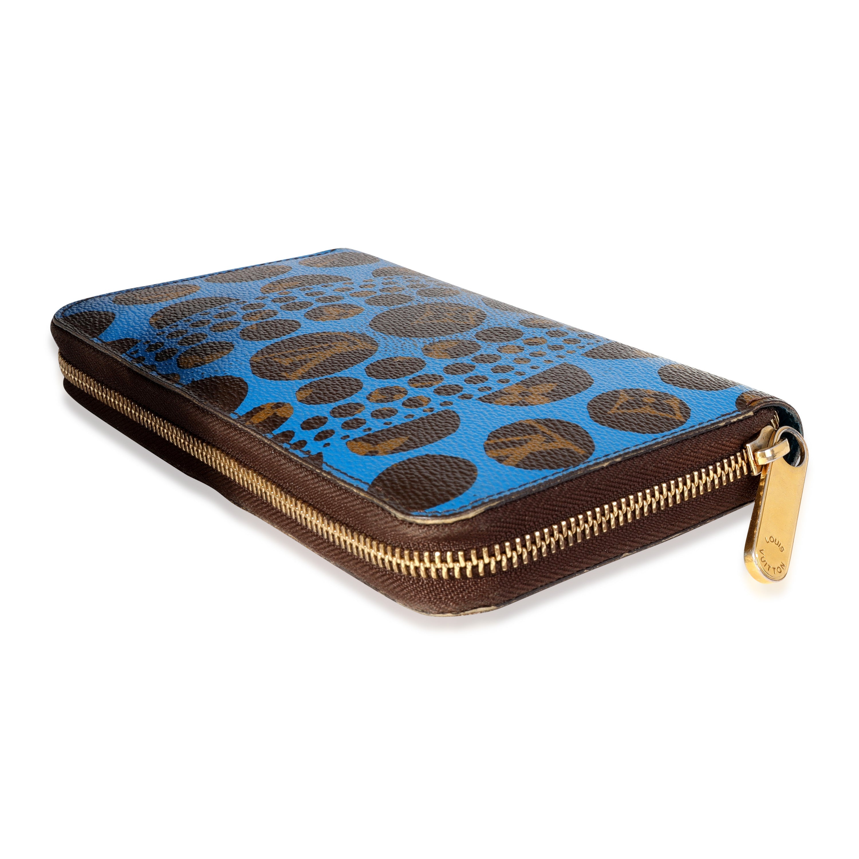 Louis Vuitton Louis Vuitton x Yayoi Kusama Blue Infinity Dots Monogram Canvas Zippy Wallet