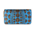 Louis Vuitton Louis Vuitton x Yayoi Kusama Blue Infinity Dots Monogram Canvas Zippy Wallet