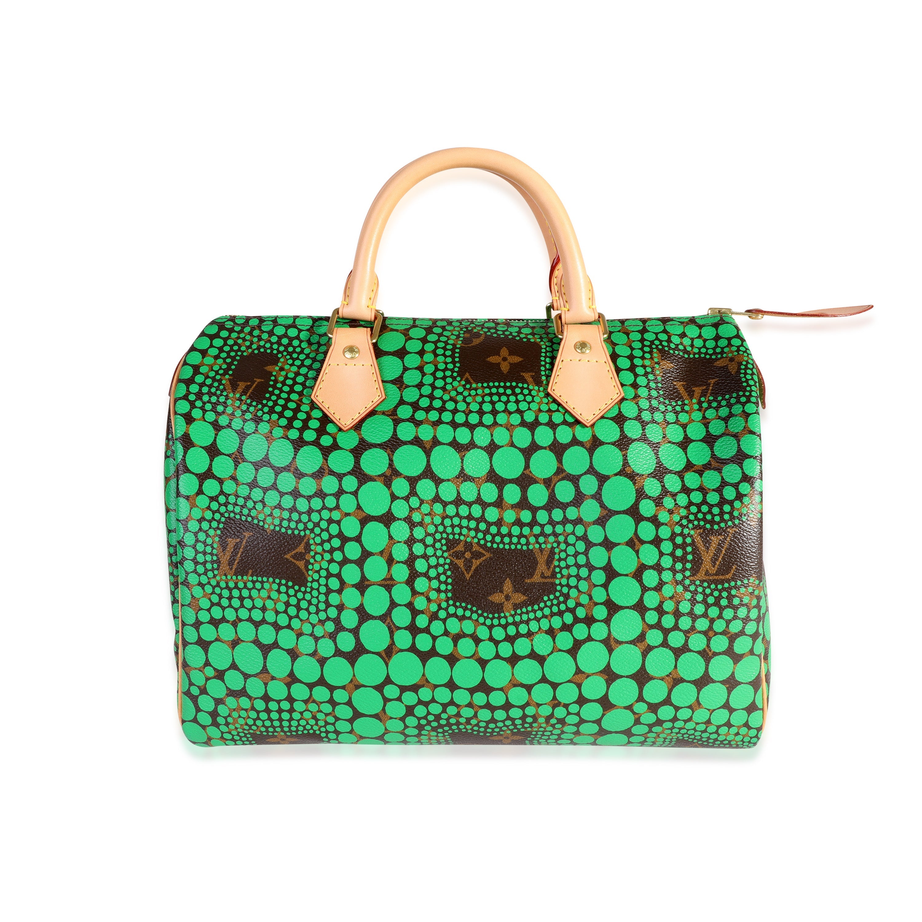 Louis Vuitton Louis Vuitton x Yayoi Kusama Green Infinity Dots Monogram Canvas Speedy 30