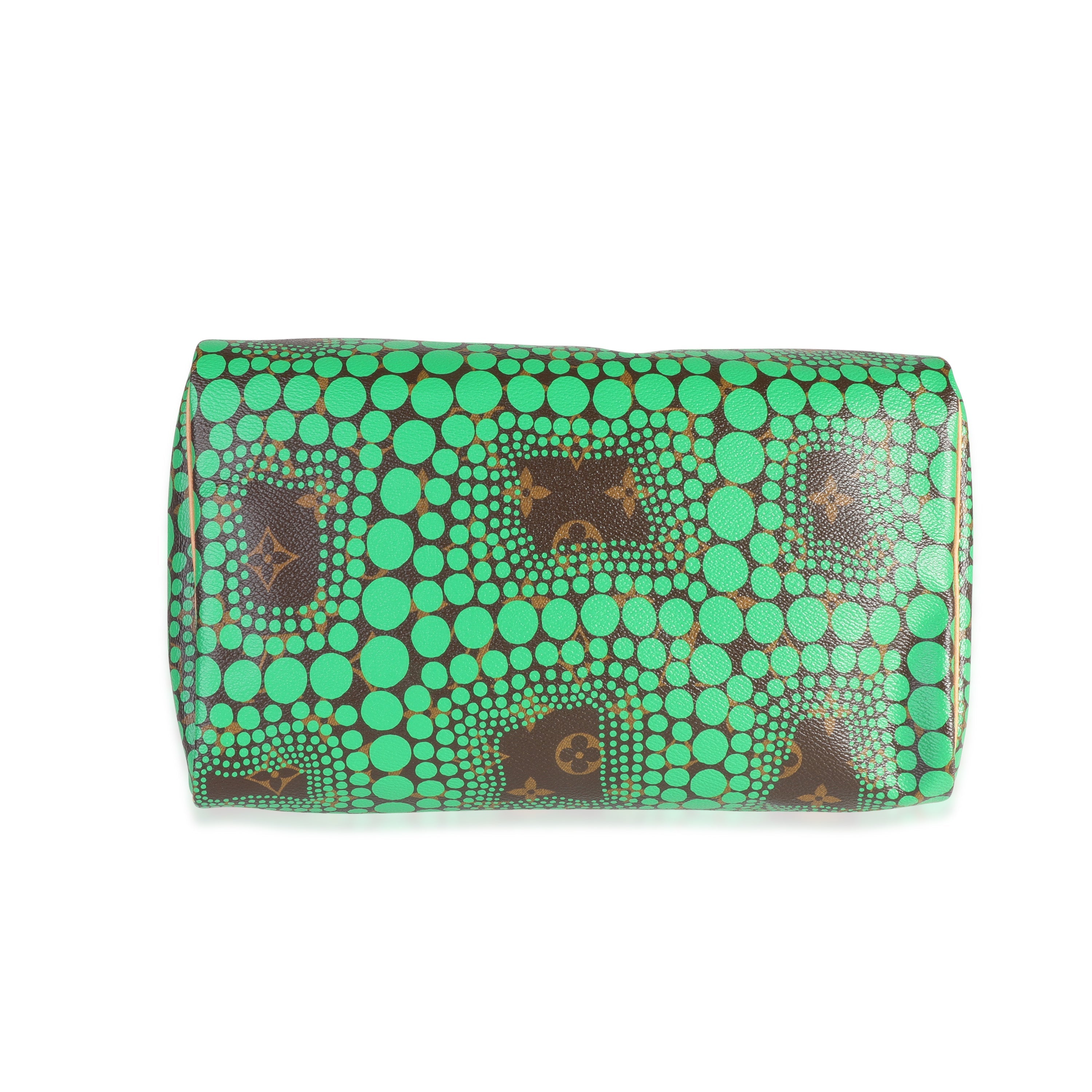 Louis Vuitton Louis Vuitton x Yayoi Kusama Green Infinity Dots Monogram Canvas Speedy 30