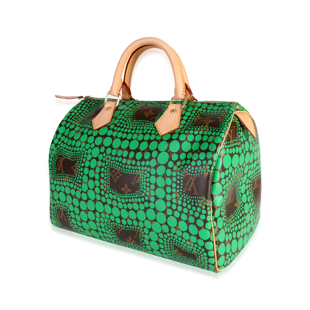 Louis Vuitton Louis Vuitton x Yayoi Kusama Green Infinity Dots Monogram Canvas Speedy 30