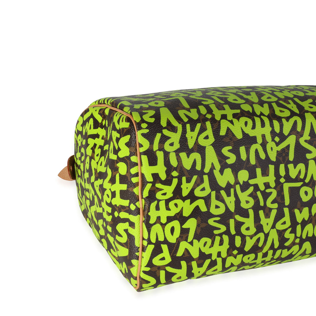 Louis Vuitton Louis Vuitton x Stephen Sprouse Green Graffiti Monogram Canvas Speedy 30