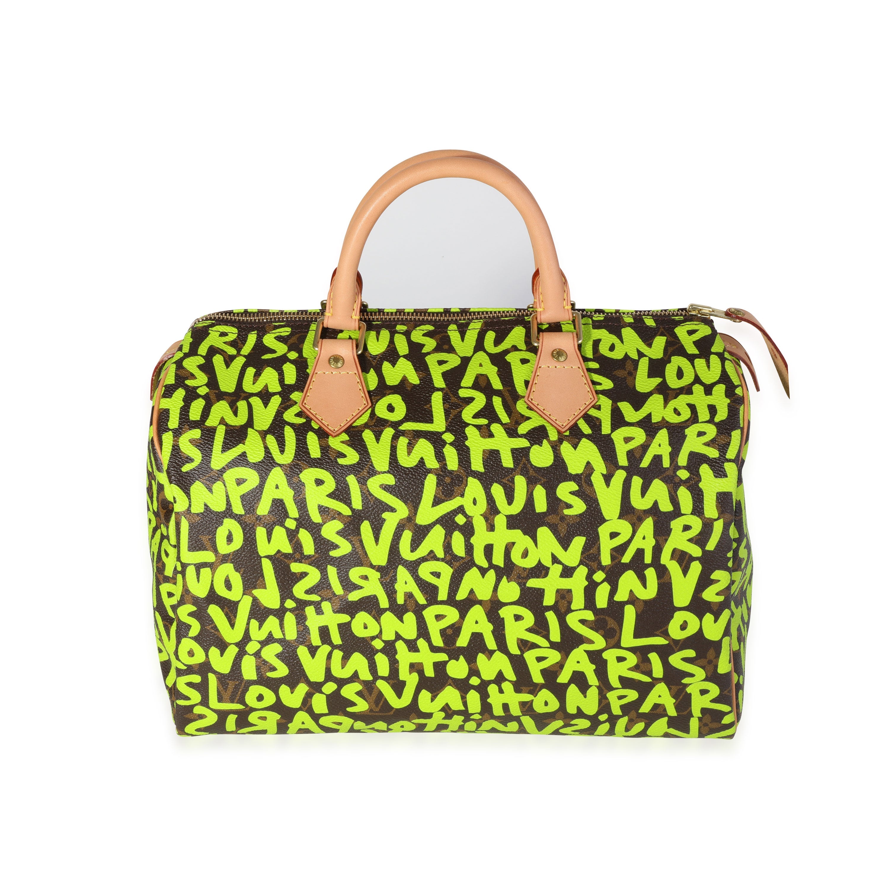 Louis Vuitton Louis Vuitton x Stephen Sprouse Green Graffiti Monogram Canvas Speedy 30