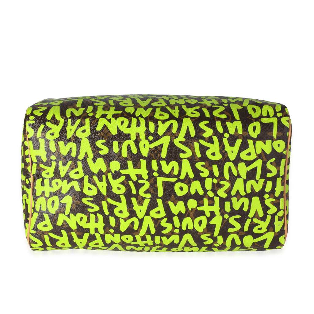 Louis Vuitton Louis Vuitton x Stephen Sprouse Green Graffiti Monogram Canvas Speedy 30