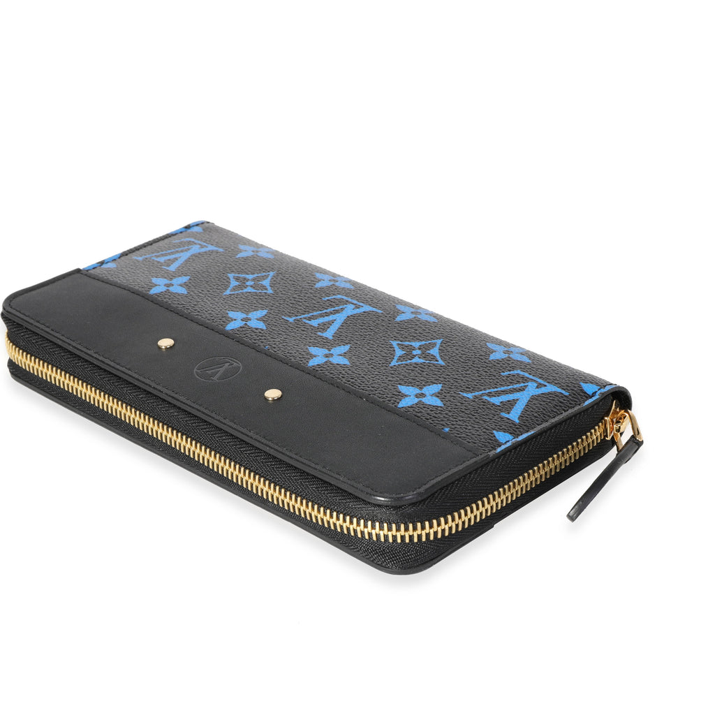 Louis Vuitton Louis Vuitton Blue & Black Monogram Canvas Zippy Wallet