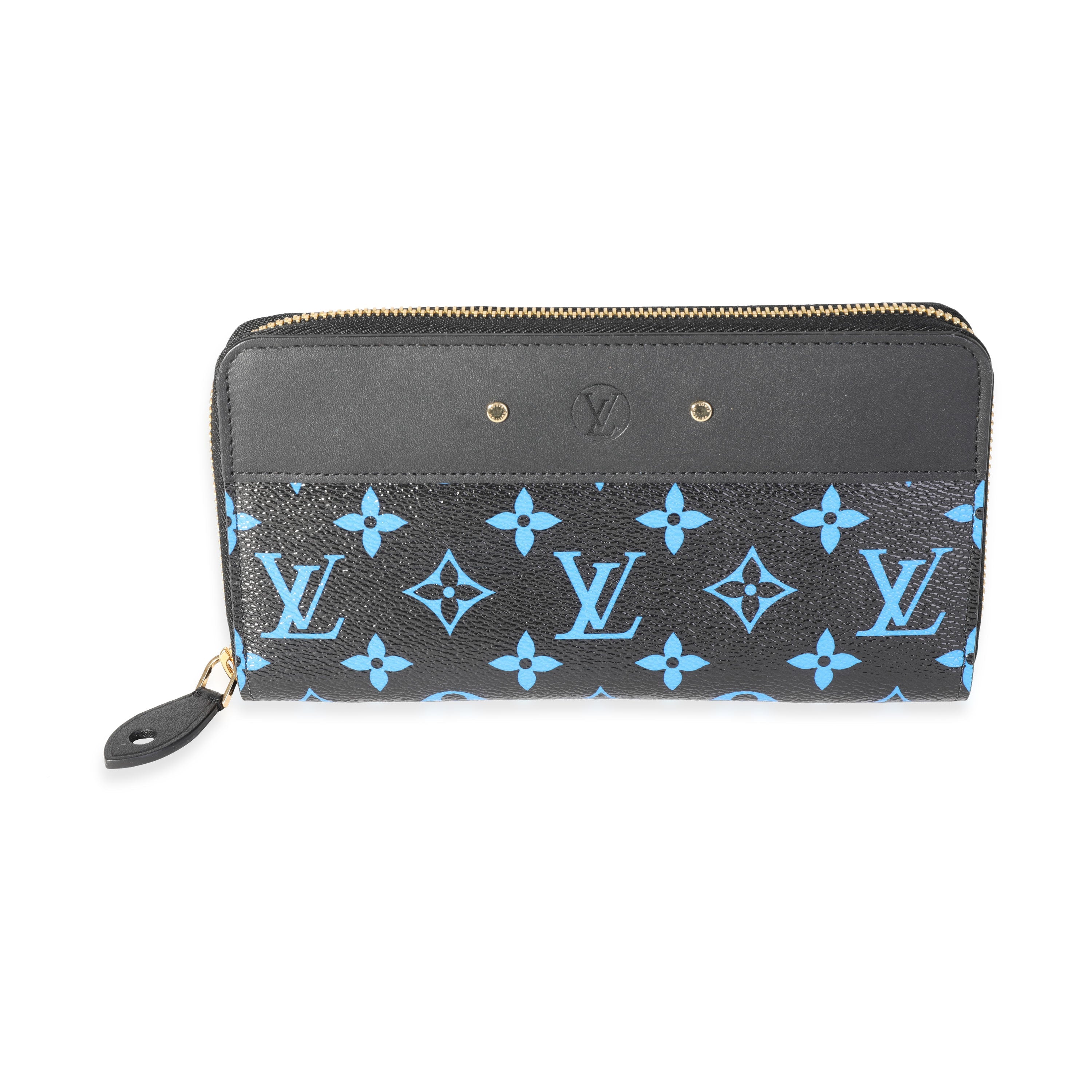Louis Vuitton Louis Vuitton Blue & Black Monogram Canvas Zippy Wallet