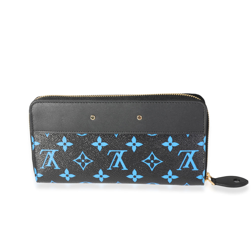 Louis Vuitton Louis Vuitton Blue & Black Monogram Canvas Zippy Wallet