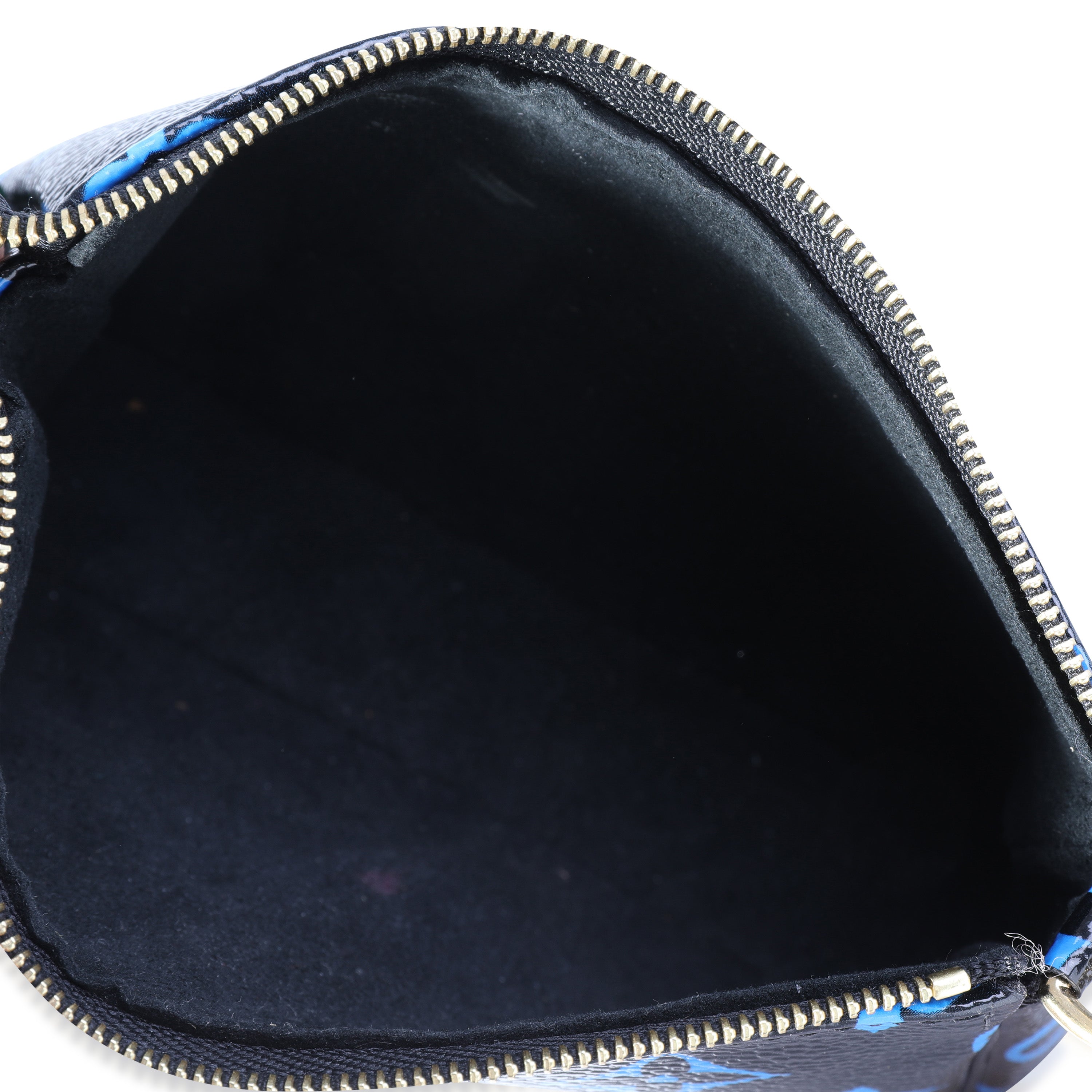 Louis Vuitton Louis Vuitton Black & Blue Monogram Canvas Mini Pochette Accessoires