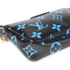 Louis Vuitton Louis Vuitton Black & Blue Monogram Canvas Mini Pochette Accessoires