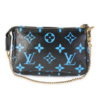 Louis Vuitton Louis Vuitton Black & Blue Monogram Canvas Mini Pochette Accessoires