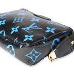 Louis Vuitton Louis Vuitton Black & Blue Monogram Canvas Mini Pochette Accessoires