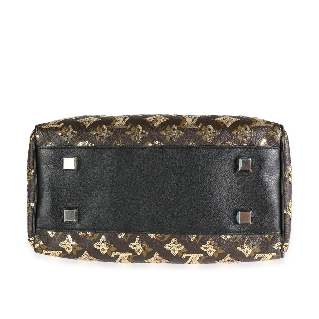 Louis Vuitton Louis Vuitton Limited Edition Gold Sequined Monogram Canvas Eclipse Speedy 28