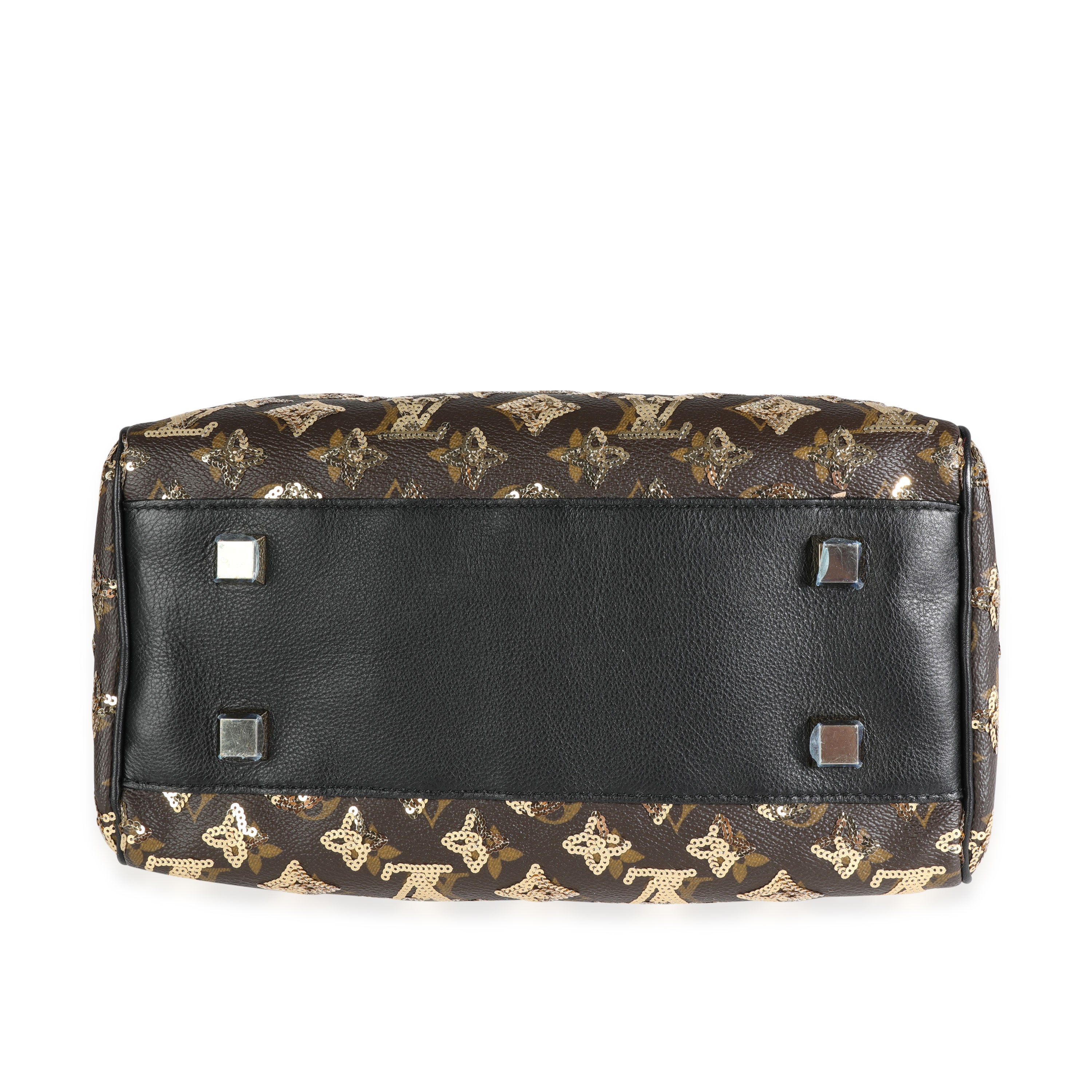 Louis Vuitton Louis Vuitton Limited Edition Gold Sequined Monogram Canvas Eclipse Speedy 28