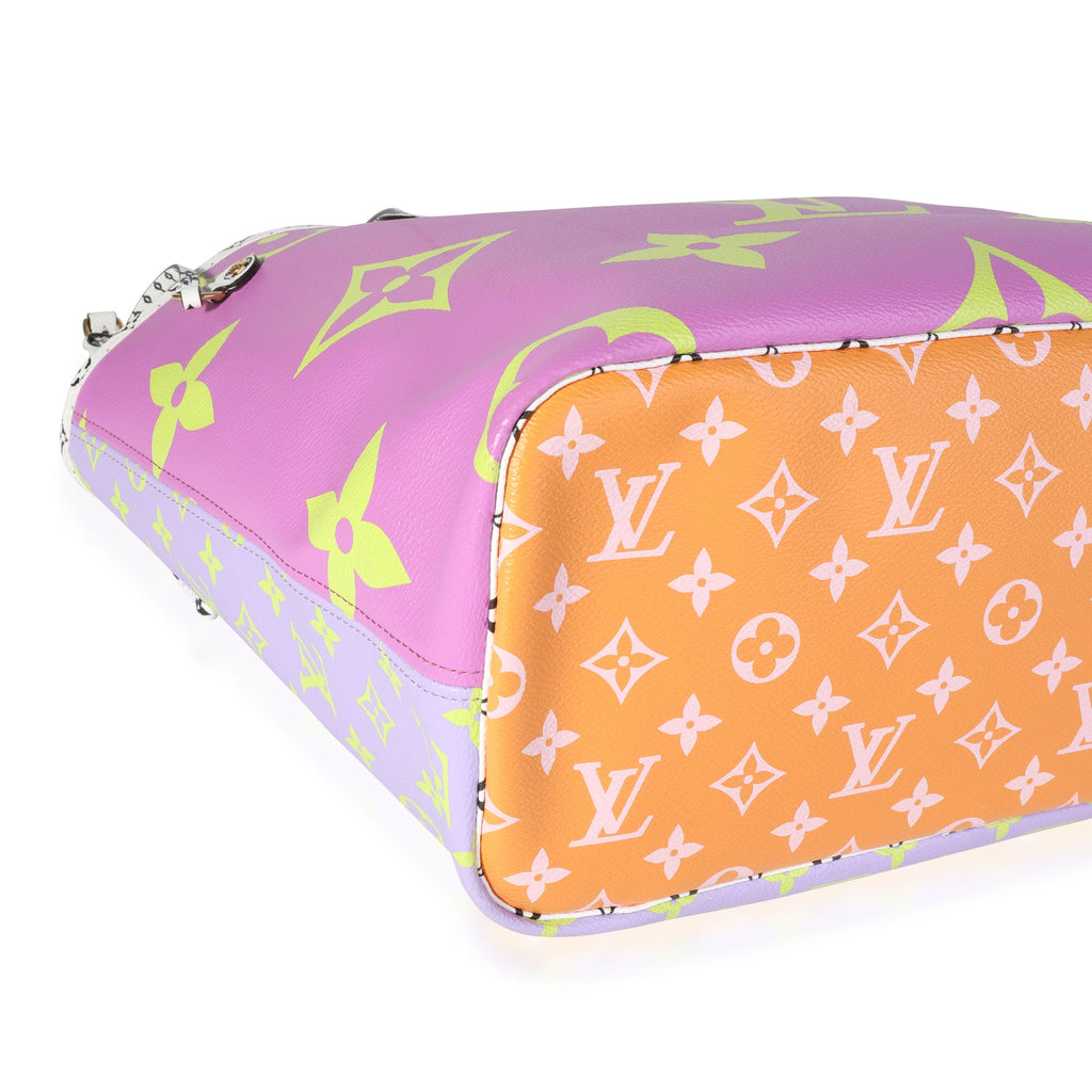 Louis Vuitton Louis Vuitton Purple & Green Giant Monogram Canvas Neverfull MM