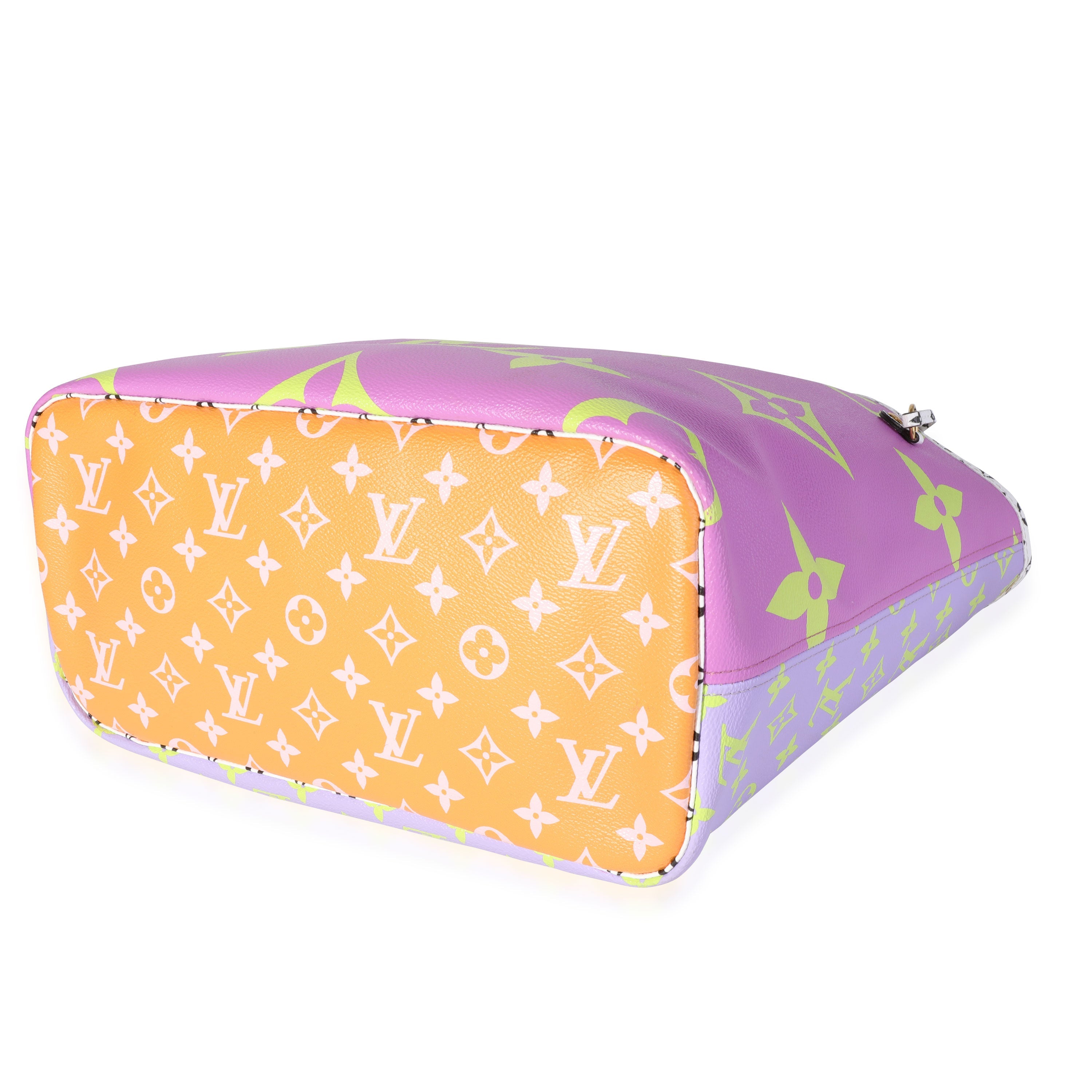 Louis Vuitton Louis Vuitton Purple & Green Giant Monogram Canvas Neverfull MM