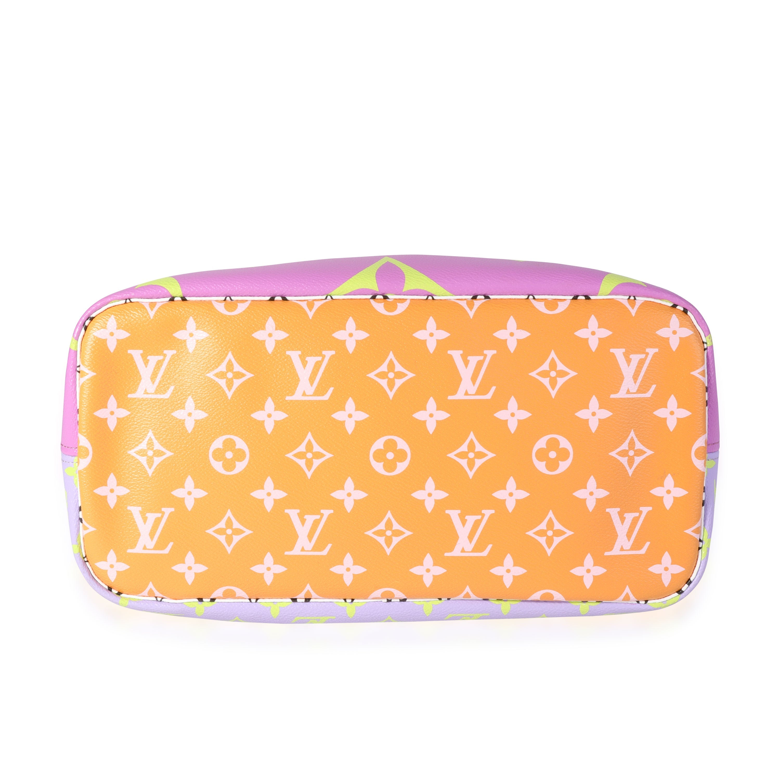 Louis Vuitton Louis Vuitton Purple & Green Giant Monogram Canvas Neverfull MM