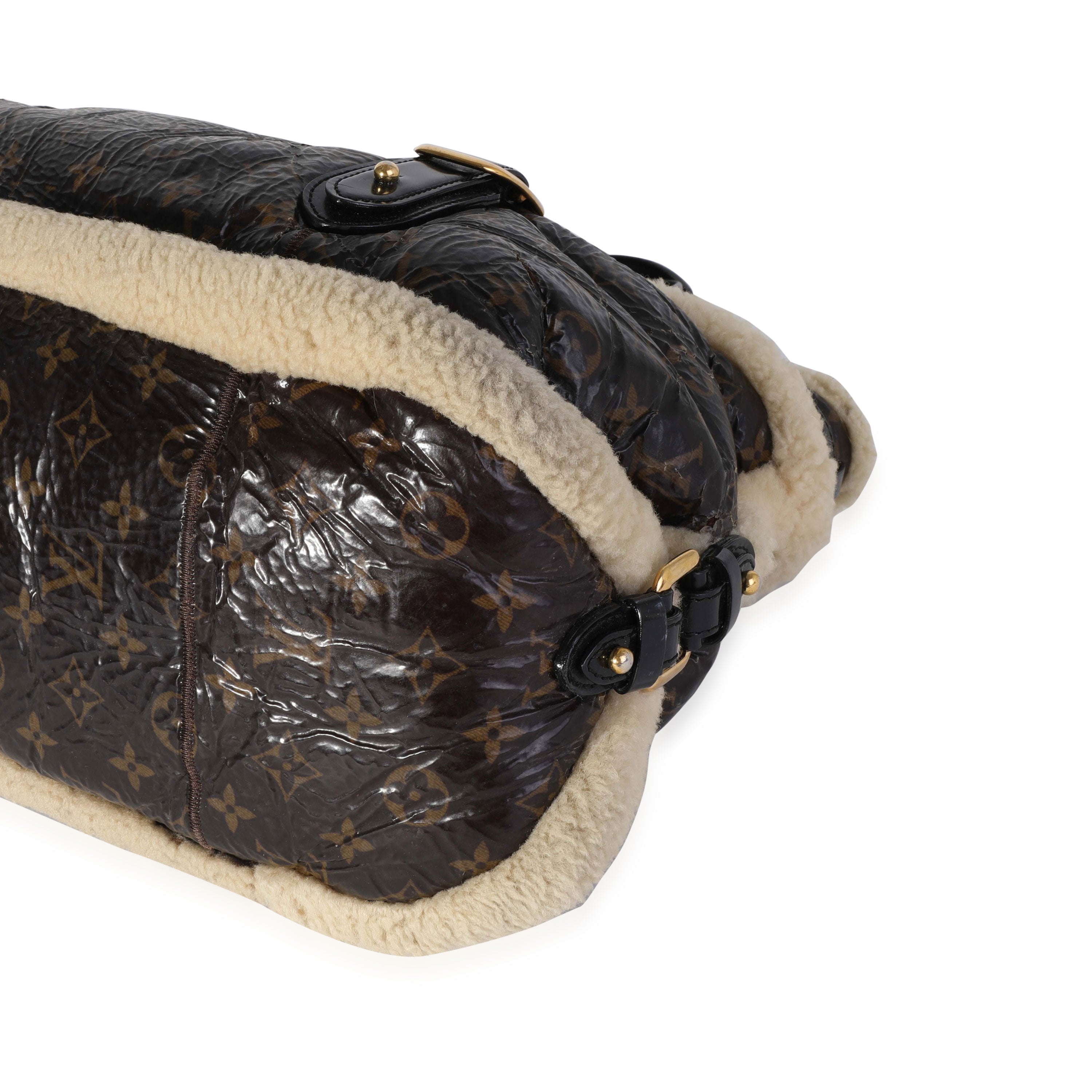 Louis Vuitton Louis Vuitton Limited Edition Vinyl Monogram Canvas & Shearling Thunder Sac
