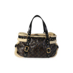 Louis Vuitton Louis Vuitton Limited Edition Vinyl Monogram Canvas & Shearling Thunder Sac