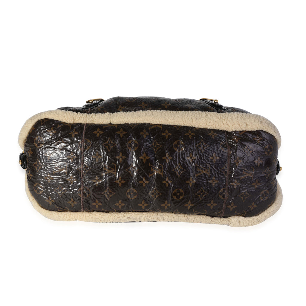 Louis Vuitton Louis Vuitton Limited Edition Vinyl Monogram Canvas & Shearling Thunder Sac