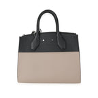 Louis Vuitton Louis Vuitton Black & Galet Calfskin City Steamer MM