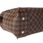 Louis Vuitton Louis Vuitton Damier Ebene Canvas & Cherry Leather Caissa Hobo