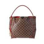 Louis Vuitton Louis Vuitton Damier Ebene Canvas & Cherry Leather Caissa Hobo