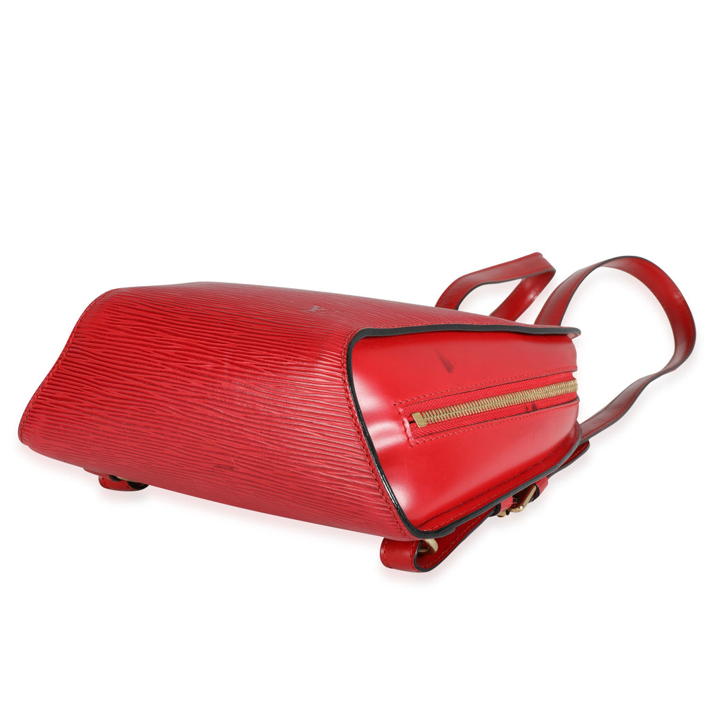 Louis Vuitton Louis Vuitton Red Epi Leather Mabillon Backpack
