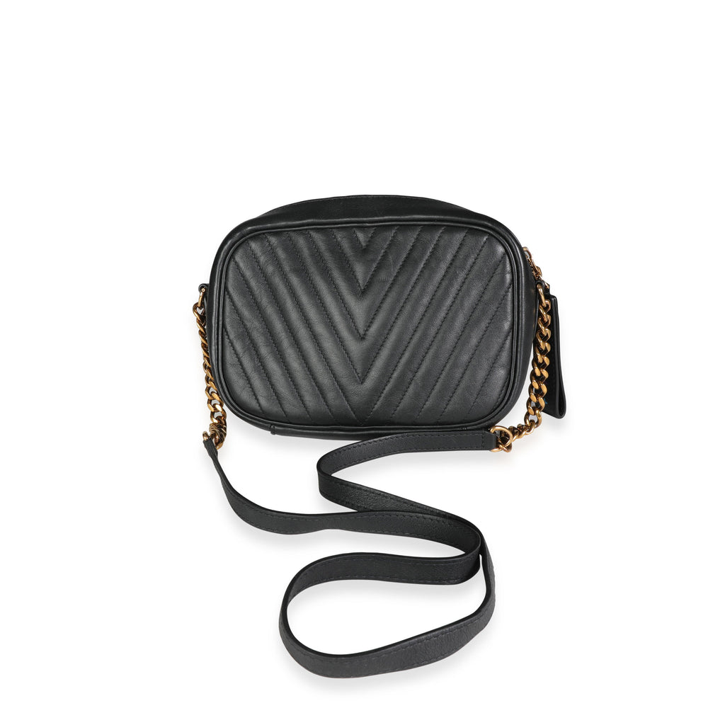 Louis Vuitton Louis Vuitton Black Leather Small New Wave Camera Bag