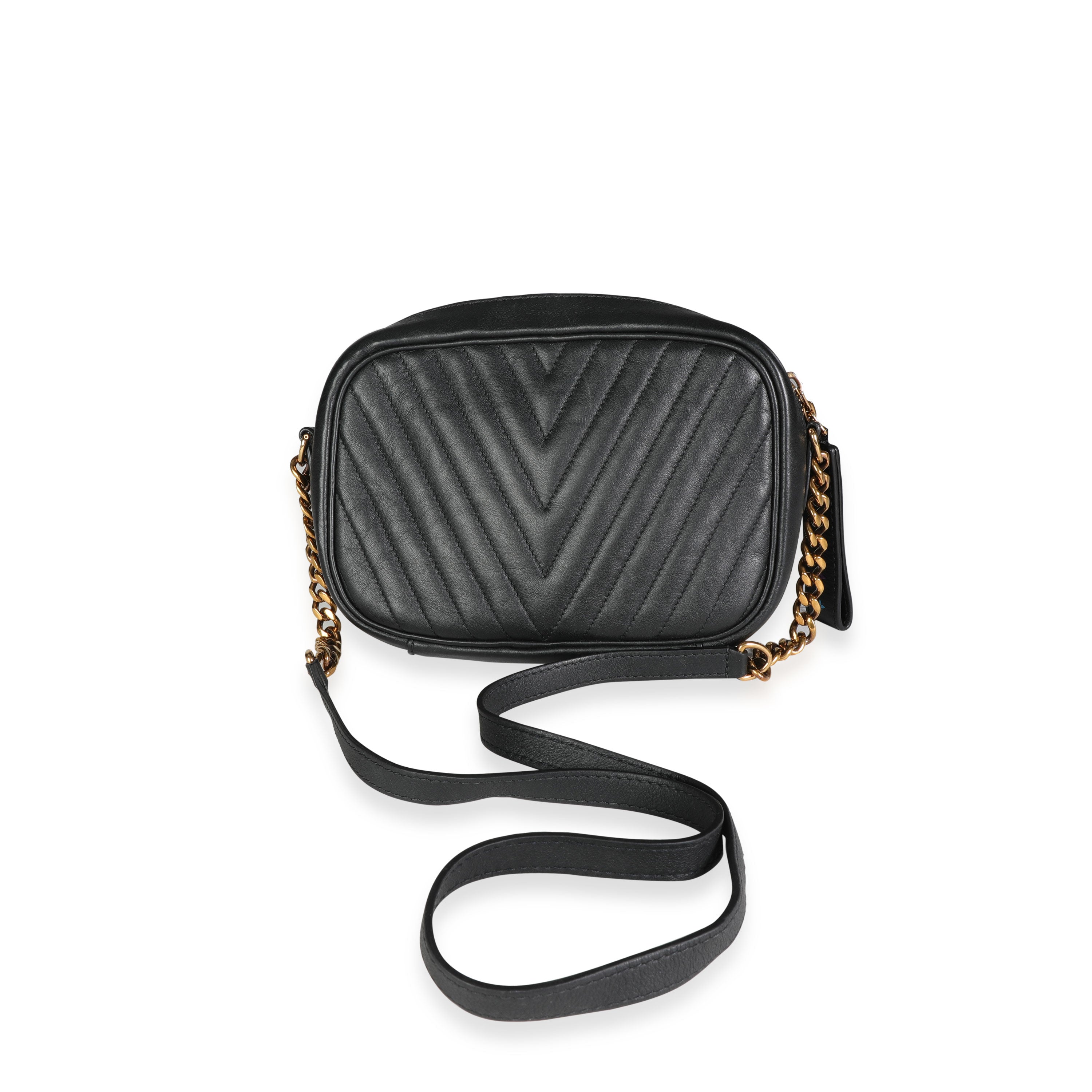 Louis Vuitton Louis Vuitton Black Leather Small New Wave Camera Bag
