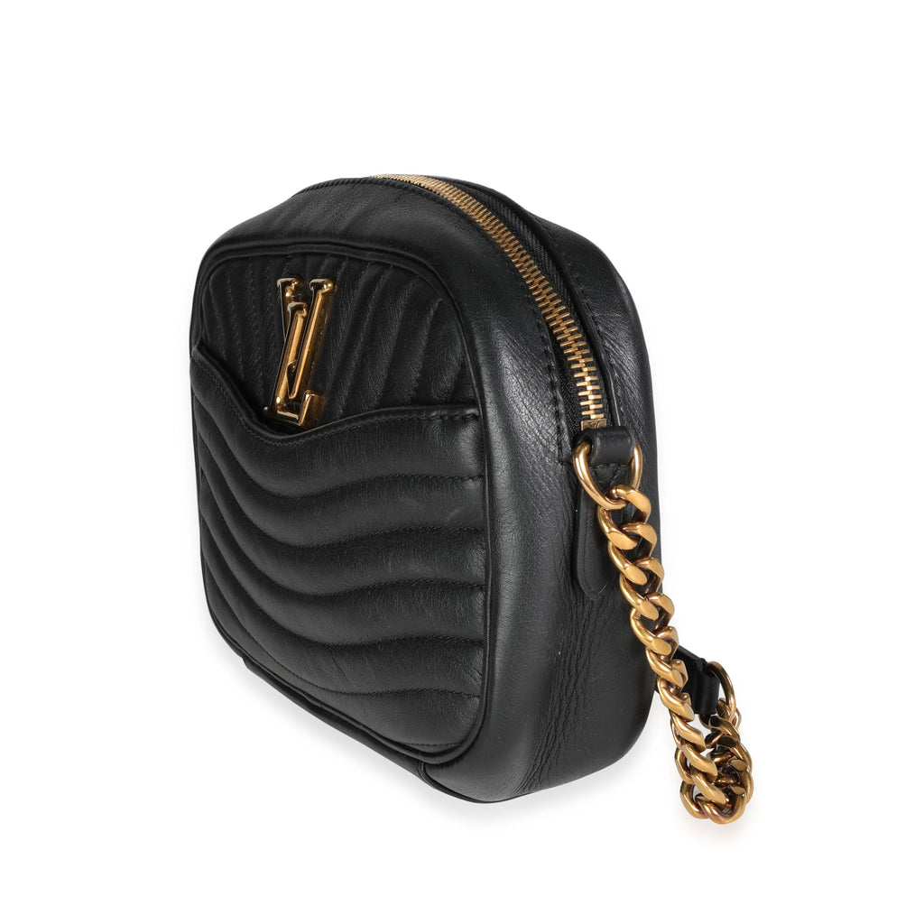 Louis Vuitton Louis Vuitton Black Leather Small New Wave Camera Bag