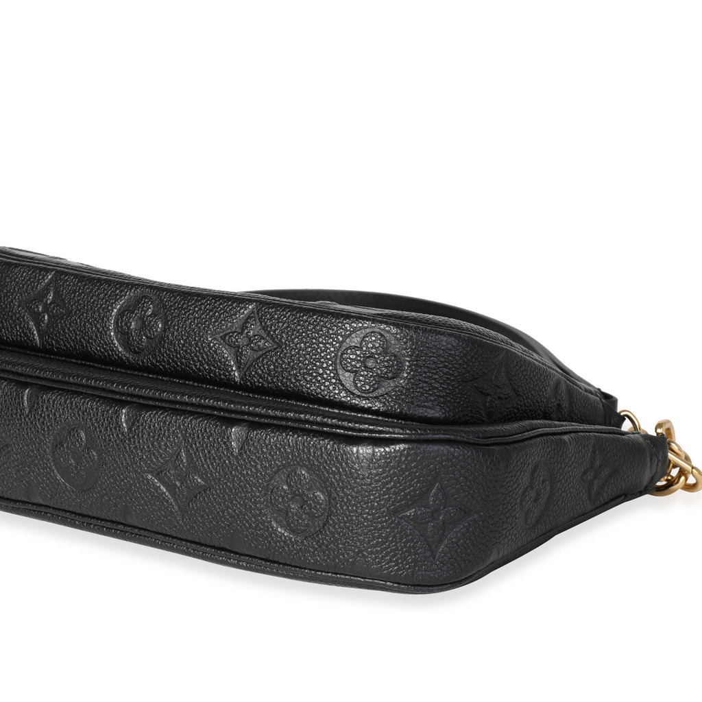 Louis Vuitton Louis Vuitton Black Monogram Empreinte Leather Multi-Pochette