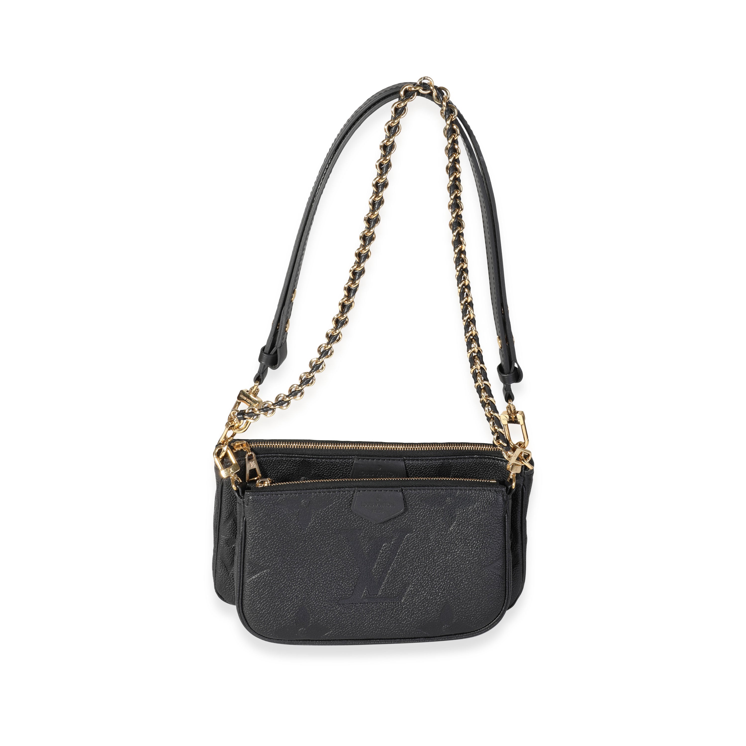 Louis Vuitton Louis Vuitton Black Monogram Empreinte Leather Multi-Pochette