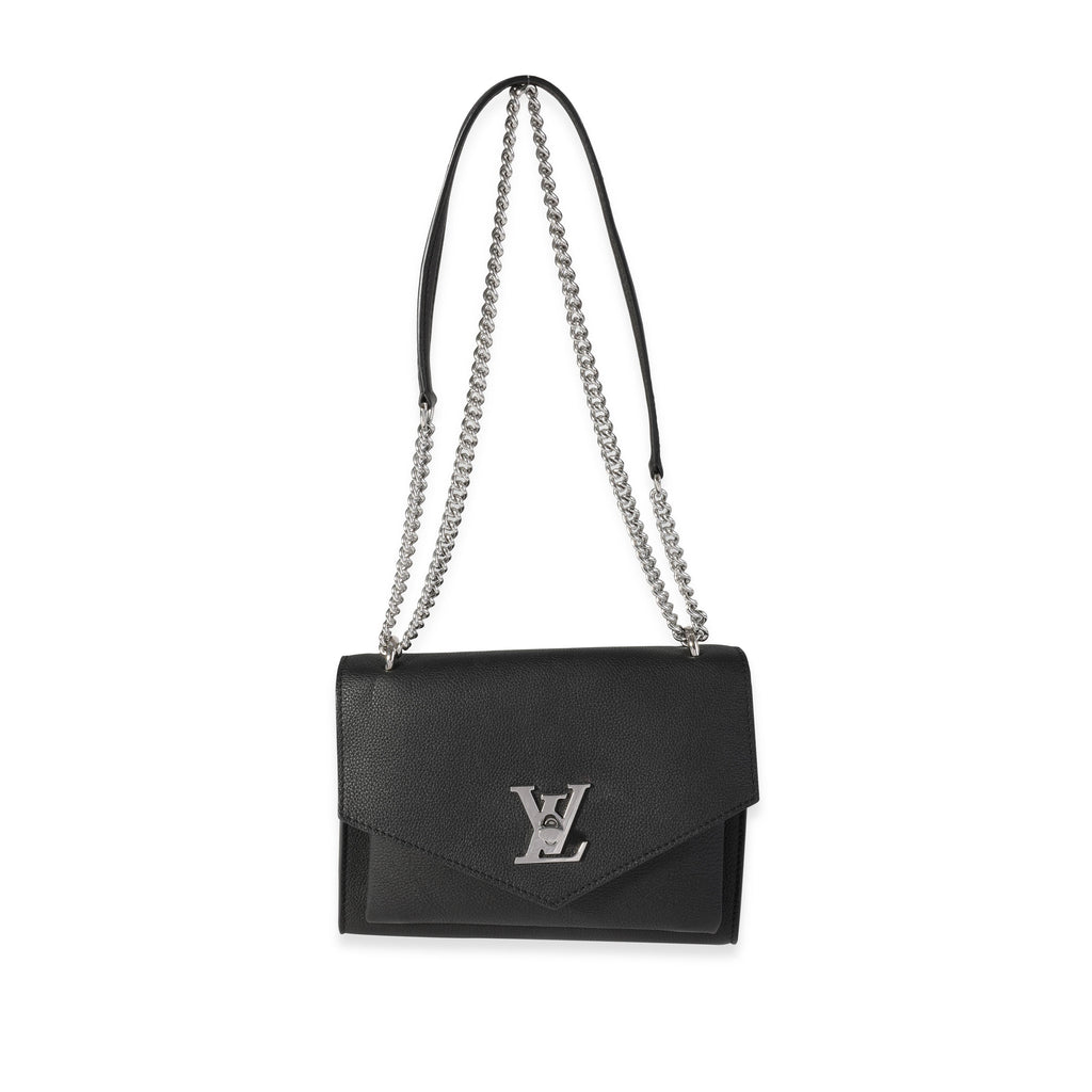 Louis Vuitton Louis Vuitton Black Grained Calfskin MyLockMe Chain Bag