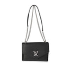 Louis Vuitton Louis Vuitton Black Grained Calfskin MyLockMe Chain Bag