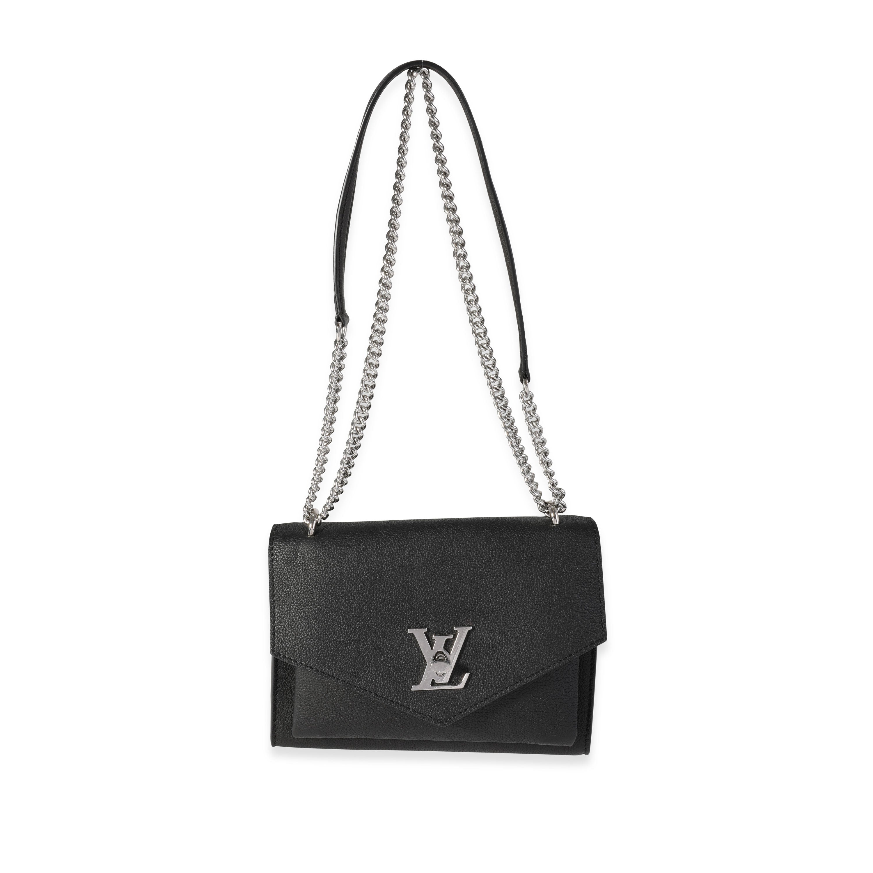 Louis Vuitton Louis Vuitton Black Grained Calfskin MyLockMe Chain Bag