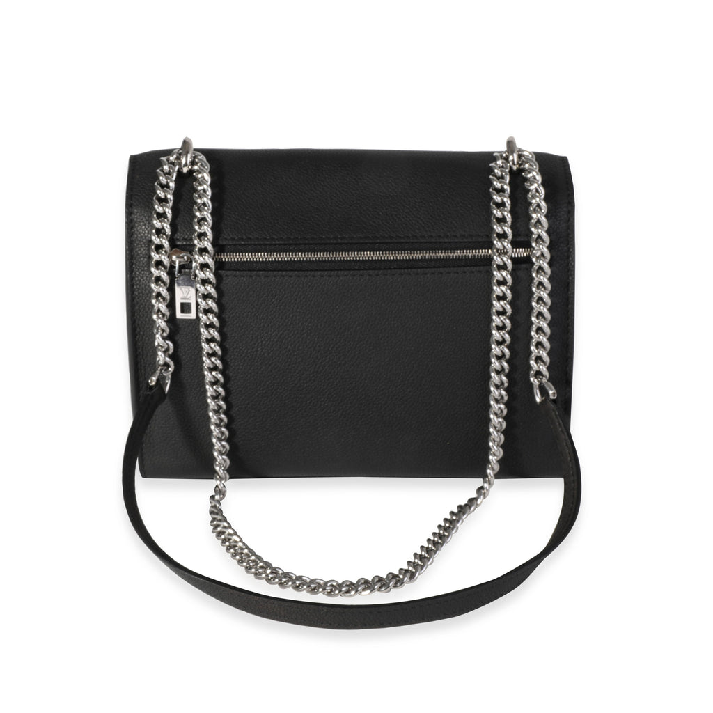 Louis Vuitton Louis Vuitton Black Grained Calfskin MyLockMe Chain Bag