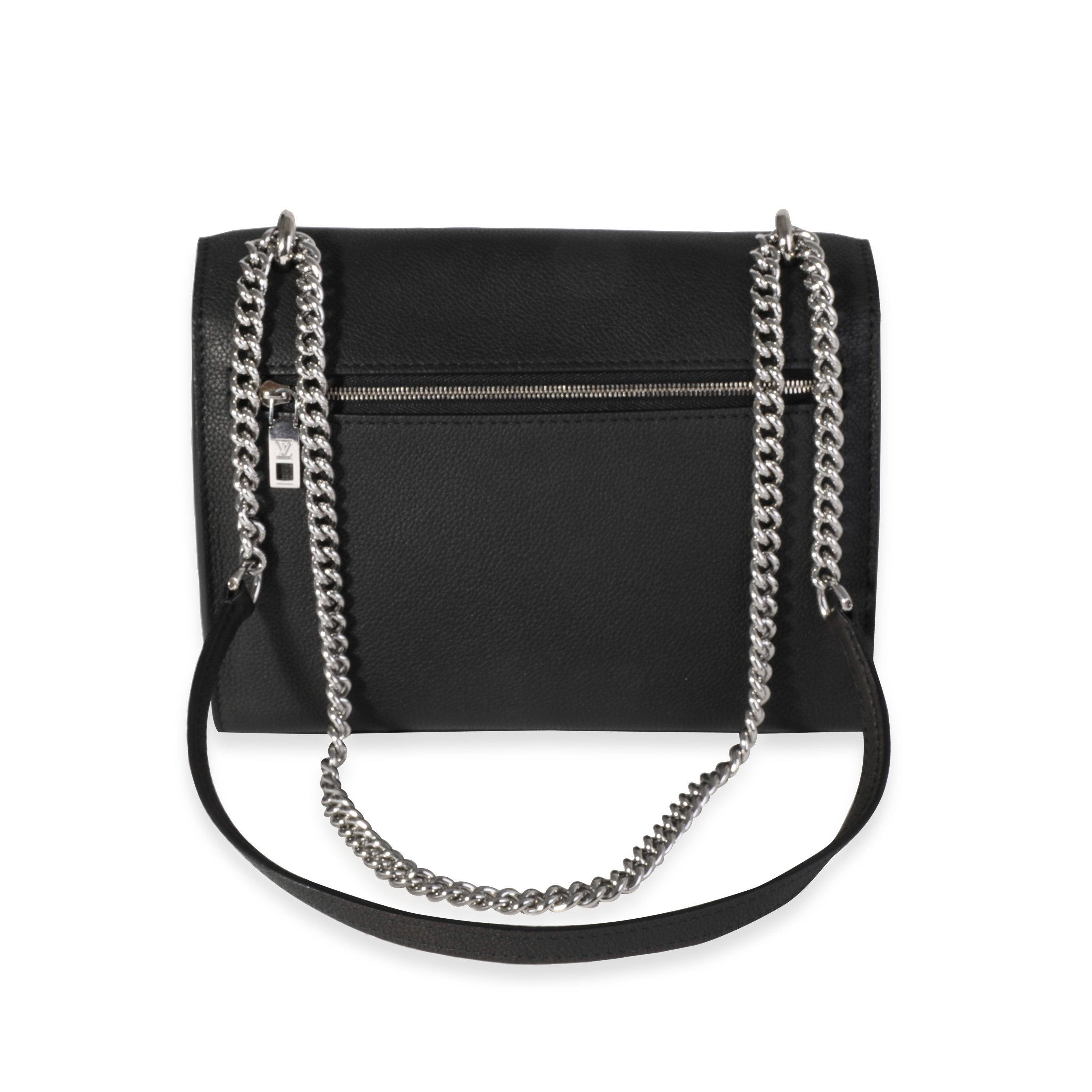 Louis Vuitton Louis Vuitton Black Grained Calfskin MyLockMe Chain Bag