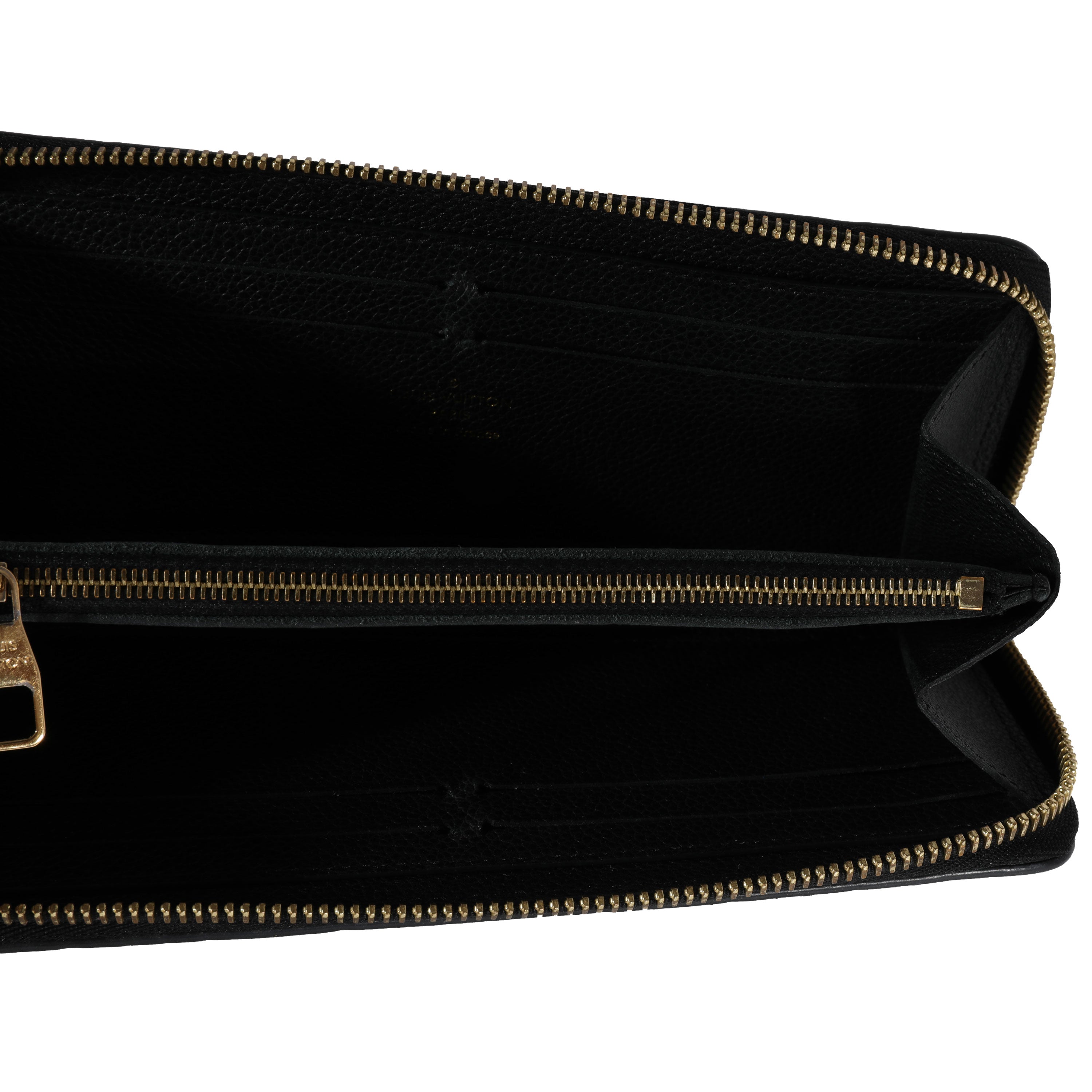 Louis Vuitton Louis Vuitton Black Monogram Empreinte Leather Clémence Wallet