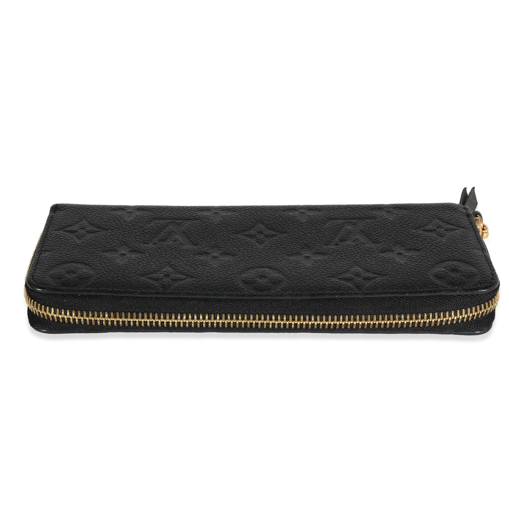 Louis Vuitton Louis Vuitton Black Monogram Empreinte Leather Clémence Wallet