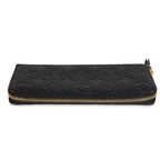 Louis Vuitton Louis Vuitton Black Monogram Empreinte Leather Clémence Wallet