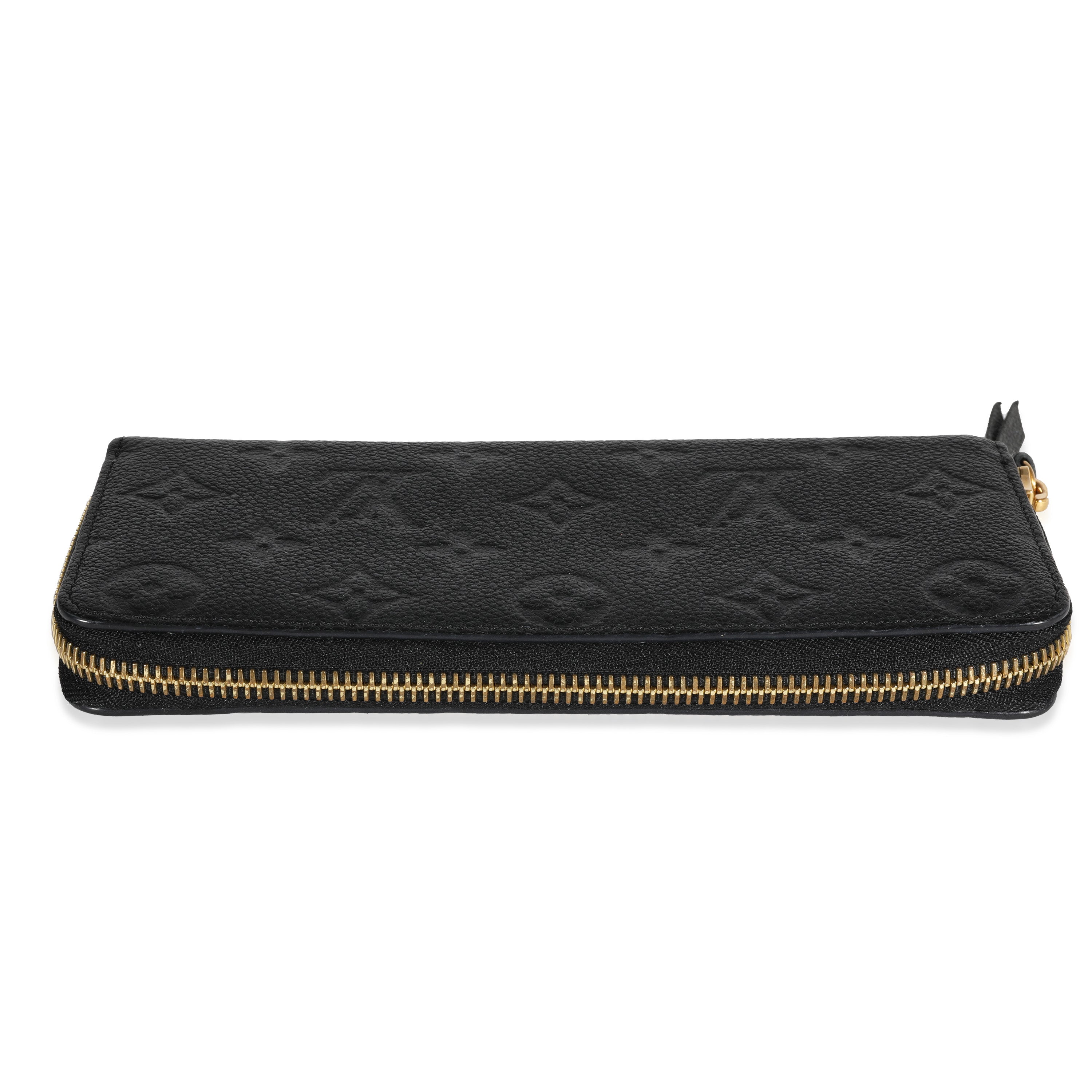 Louis Vuitton Louis Vuitton Black Monogram Empreinte Leather Clémence Wallet