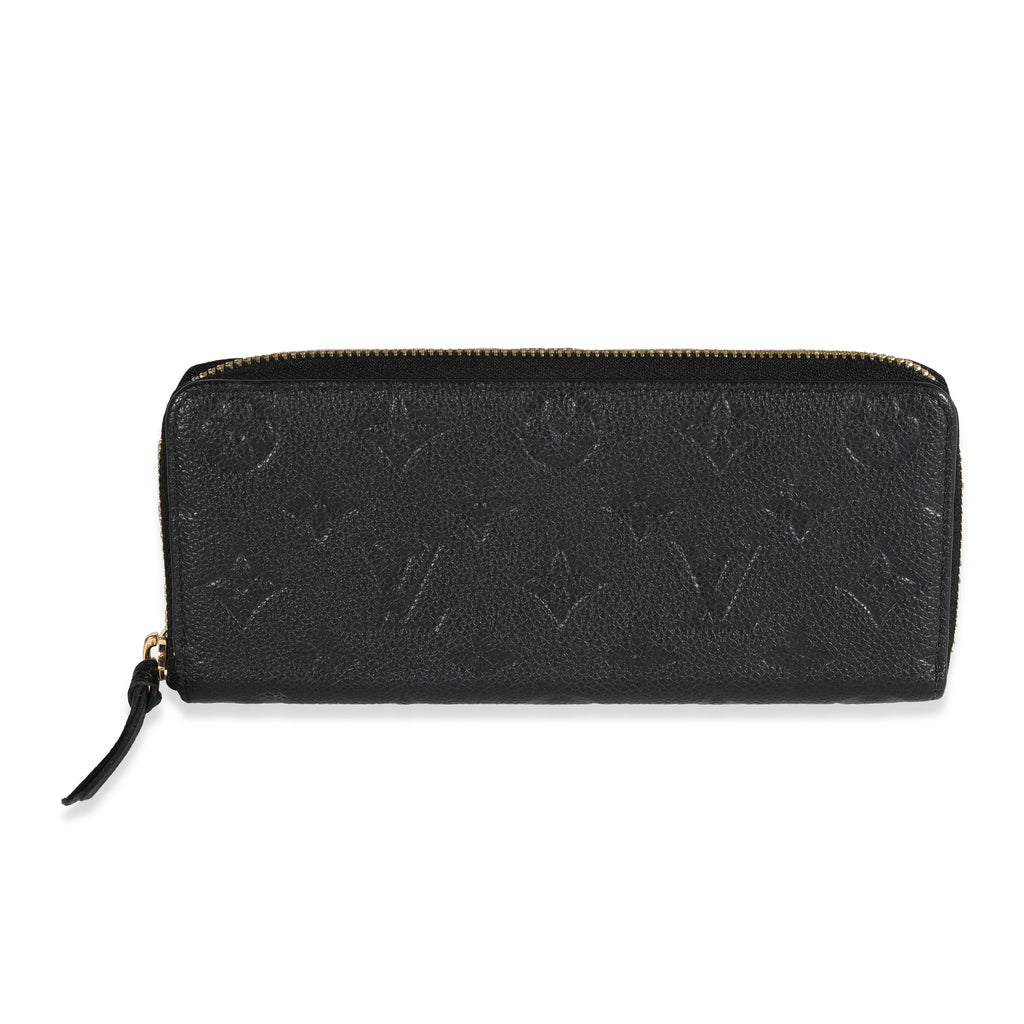 Louis Vuitton Louis Vuitton Black Monogram Empreinte Leather Clémence Wallet