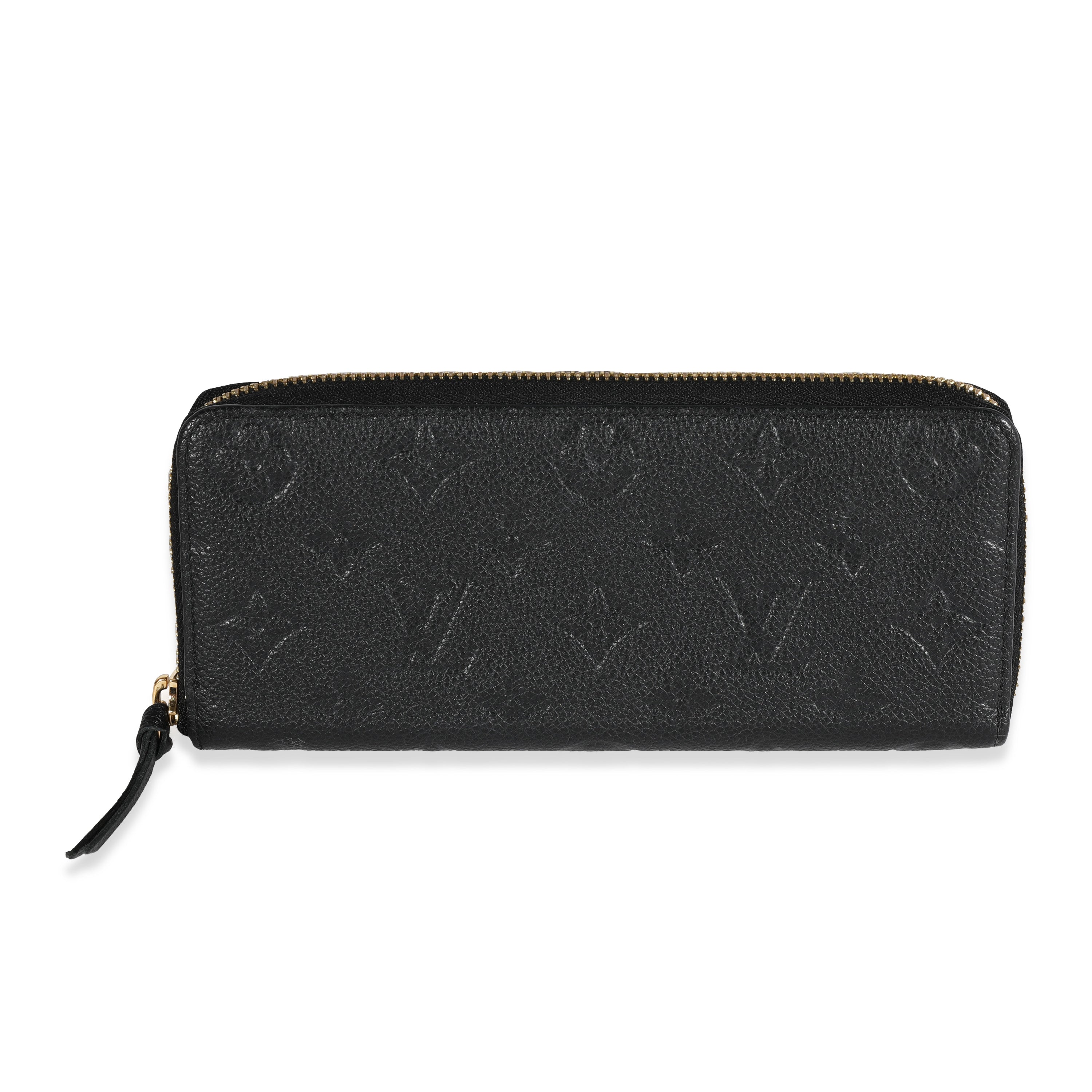 Louis Vuitton Louis Vuitton Black Monogram Empreinte Leather Clémence Wallet